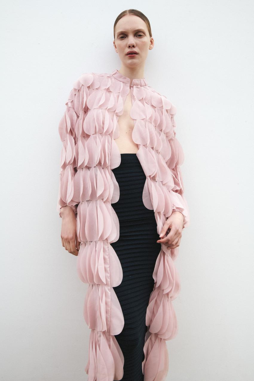 Zara light pink coat Clearance