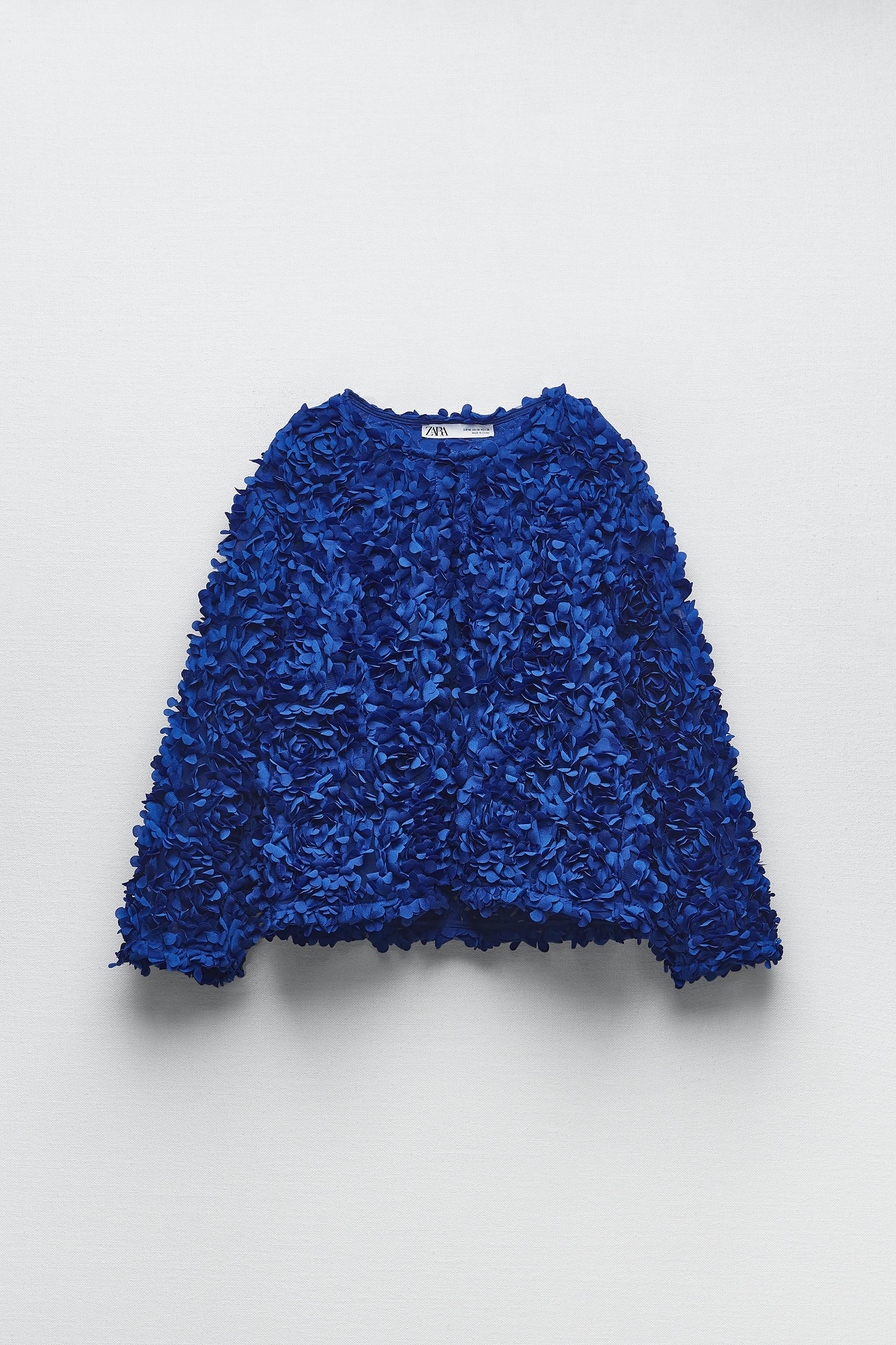 Textured weave knit cardigan zara Clearance