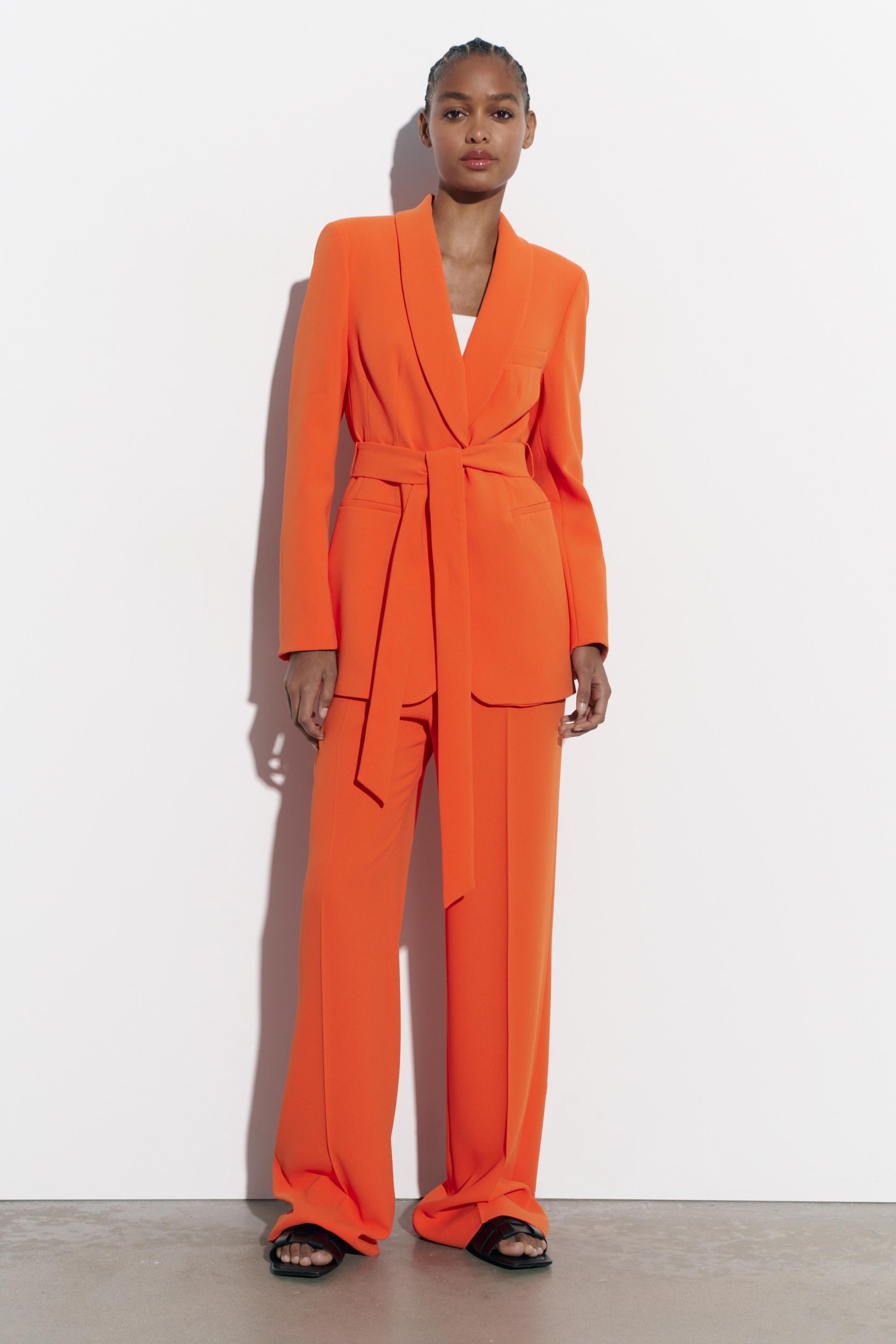 Zara blazer orange Clearance