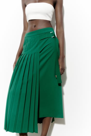 Image 0 of BELTED PLEATED SKIRT LIMITED EDITION from Zara