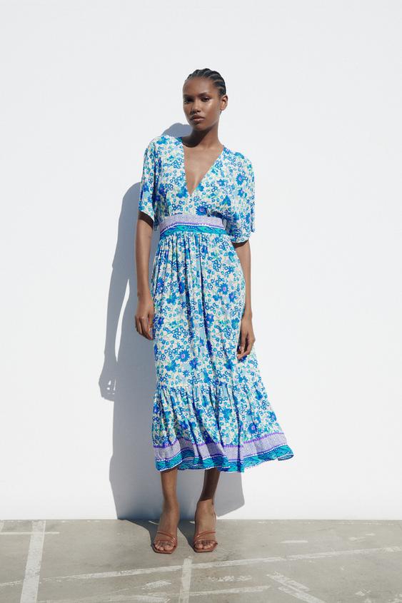 Dress Robe Zara Bleu Robe Bleu Longue Zara Robe Longue Fluide Zara