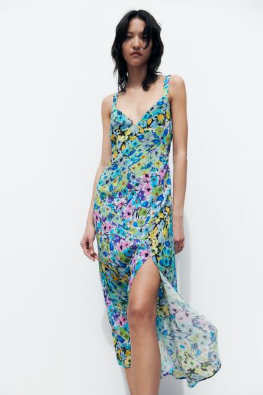 Image 0 of FLORAL PRINT DRESS from Zara