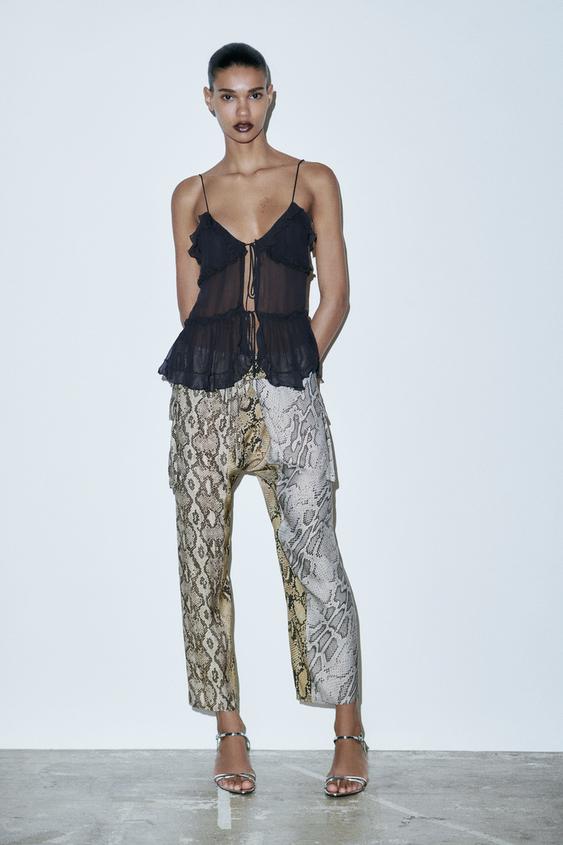 Zara sheer black top Clearance