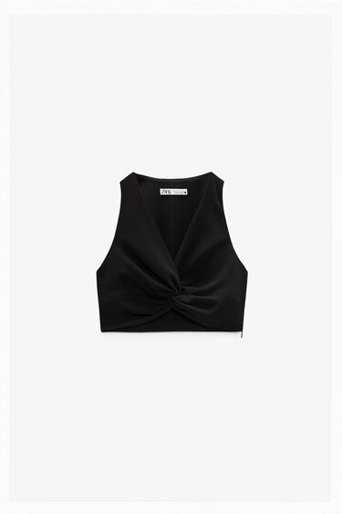 Image 0 of KNOTTED SHORT TOP from Zara