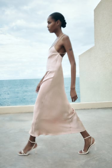 Image 0 of SATIN SLIP DRESS from Zara