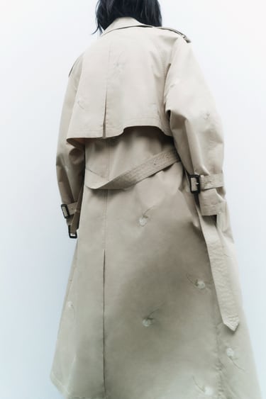 Image 0 of FLORAL TRENCH COAT WITH EMBROIDERY from Zara