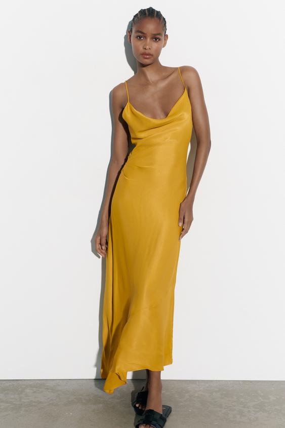 Zara light yellow dress Clearance
