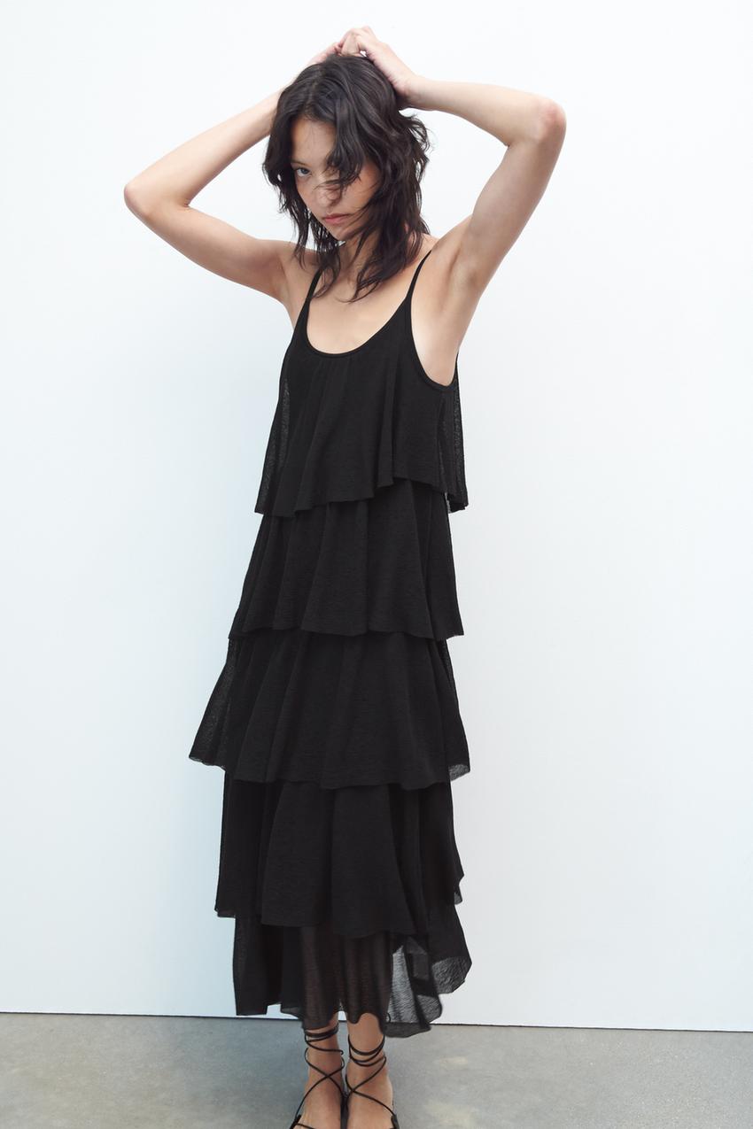 Zara tiered ruffle dress Clearance