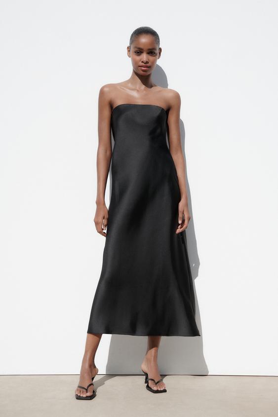 robe en satin zara
