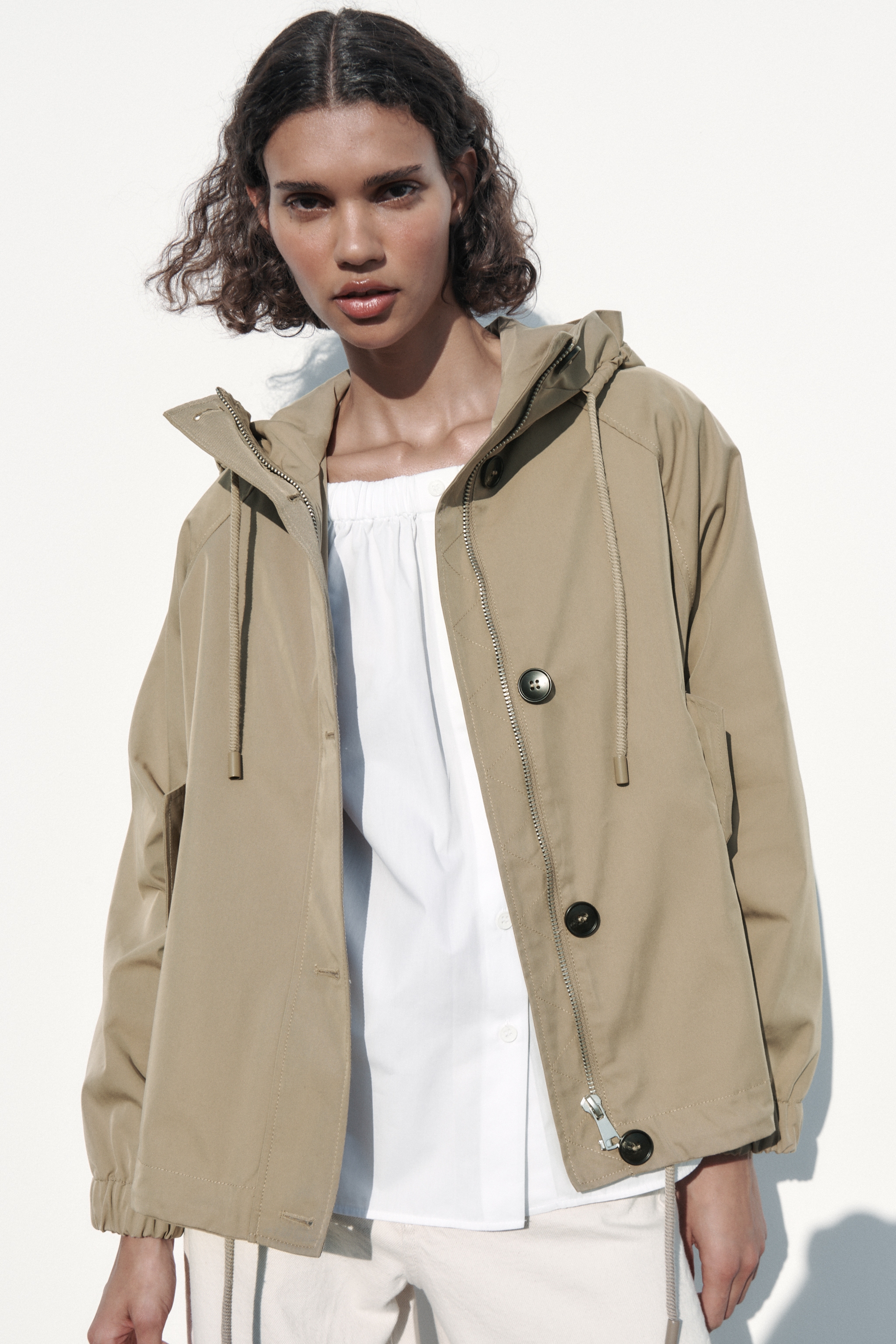 OVERSIZE PARKA WITH BUTTONS - Brown / Taupe | ZARA United Kingdom