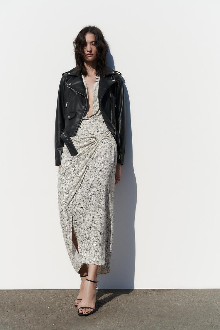 Imagine 0 din GEACĂ BIKER CU EFECT DE PIELE de pe Zara