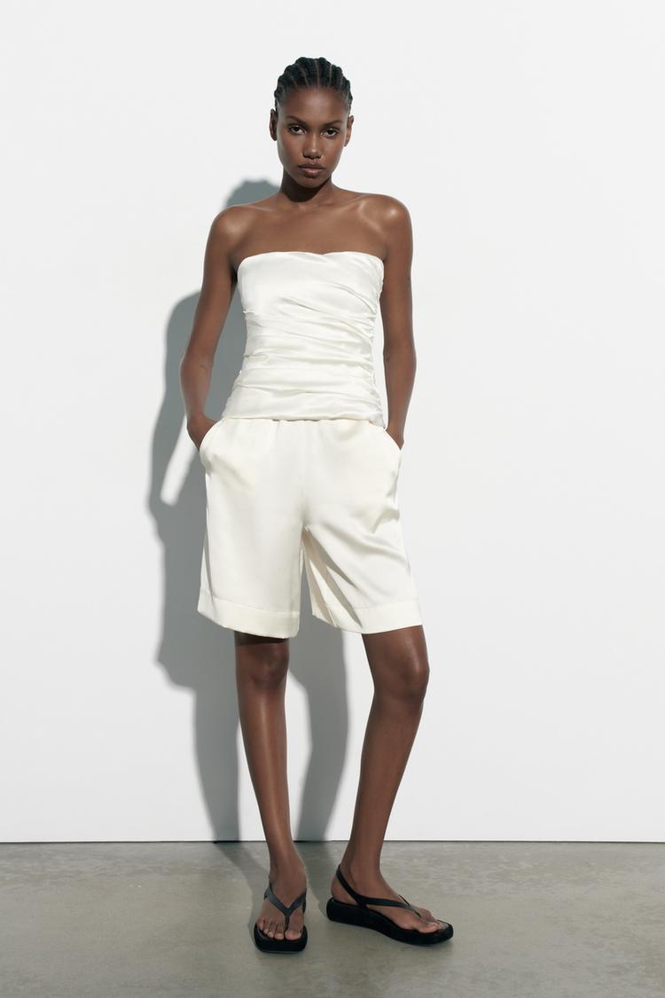 Imagen 0 de TOP CORSETERO SATINADO de Zara