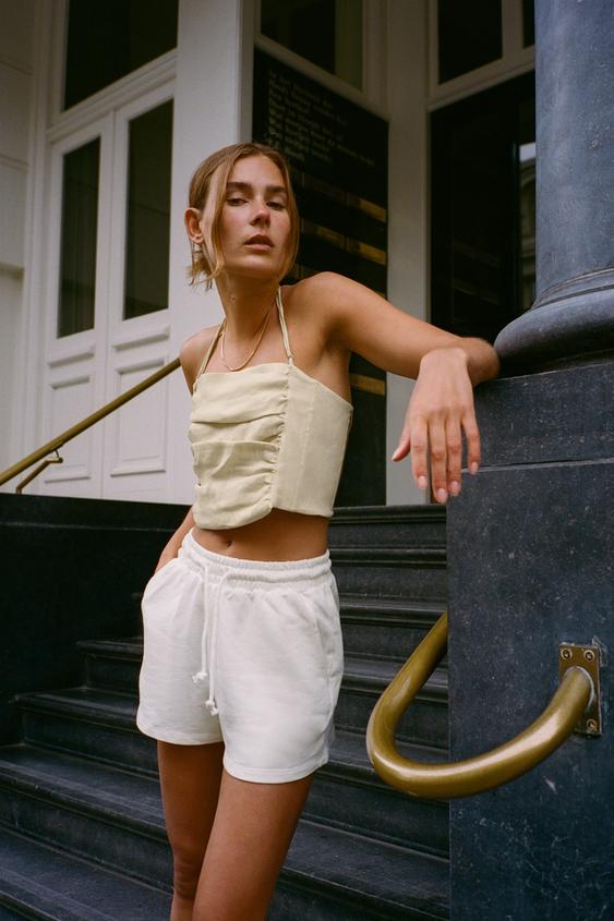 Zara flowy drawstring shorts Clearance