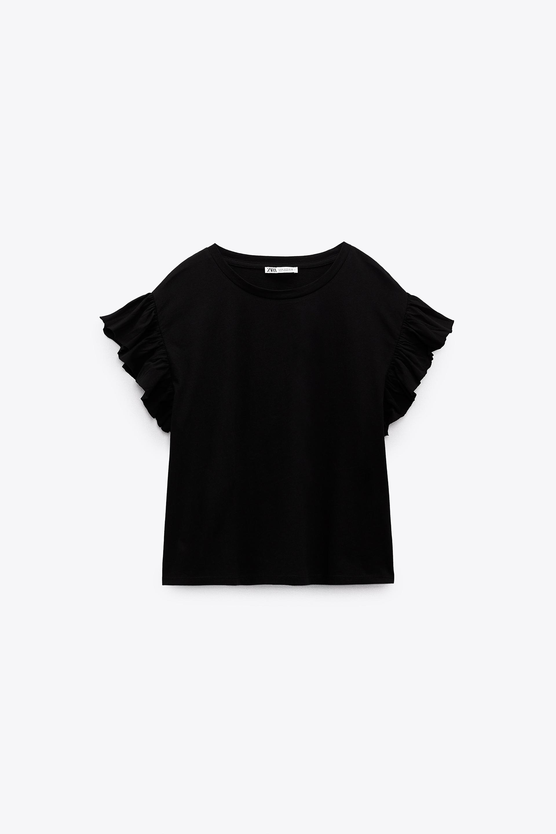 Zara ruffle tee Clearance