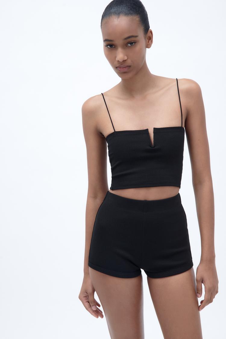 Zara ribbed shorts and top Clearance