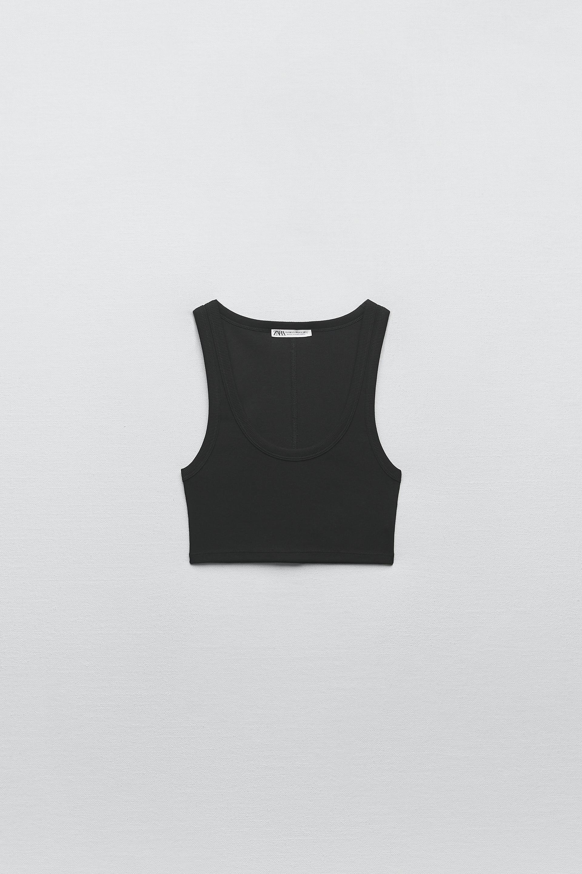 Zara basic ribbed crop top Clearance
