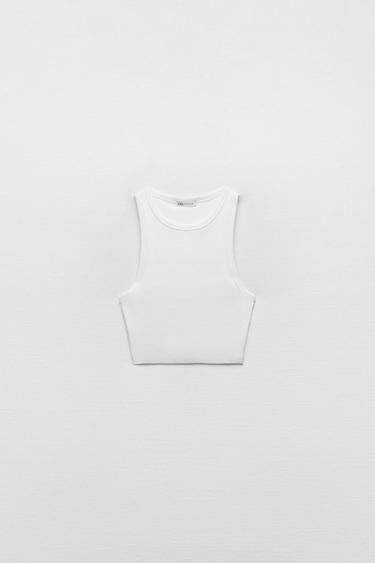 ASYMMETRIC T-SHIRT WITH STOPPER - White by Zara