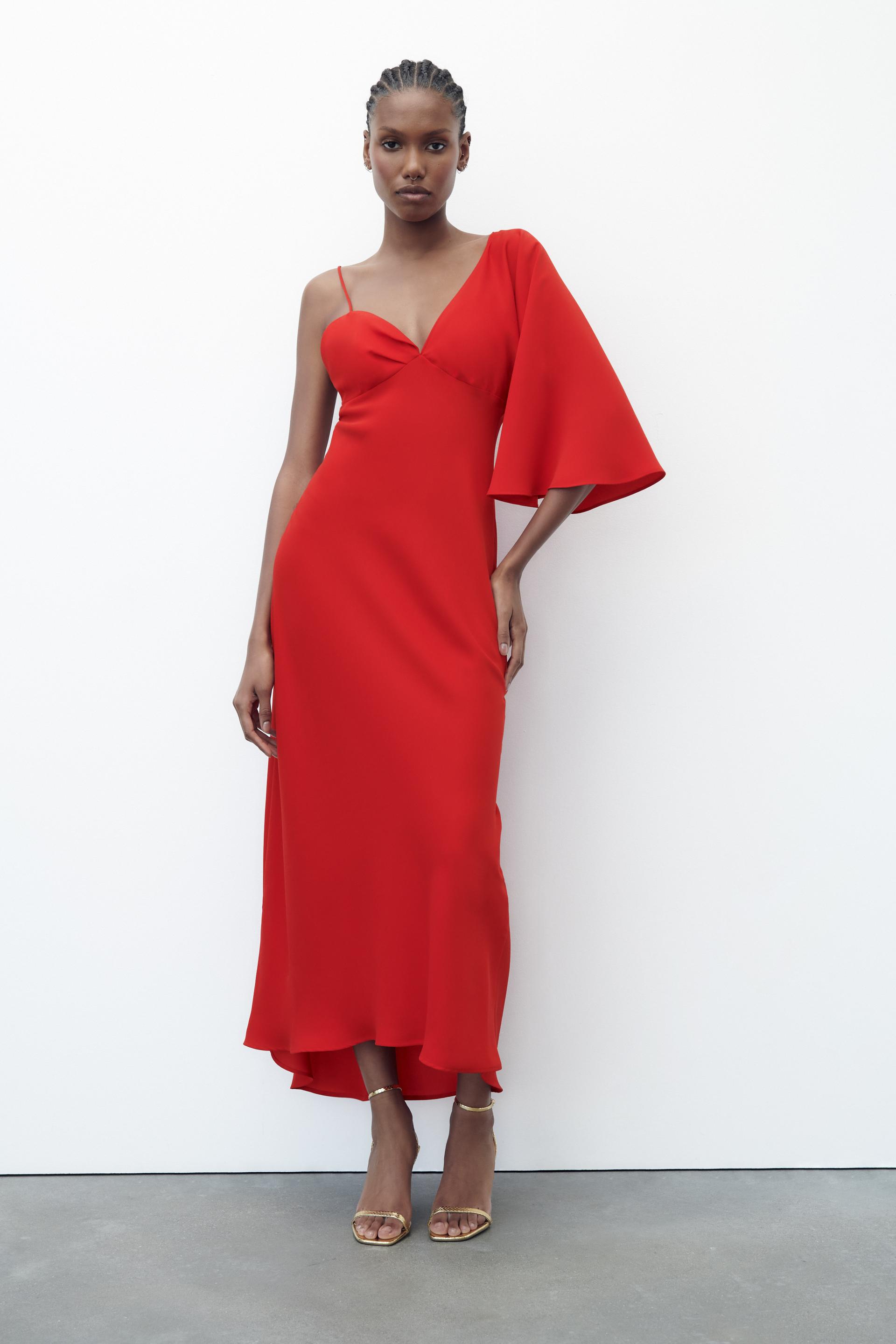 Zara Jurkje Rood Kleedje Zara Daisyall Jurk Rood Jurkje Zara Rode