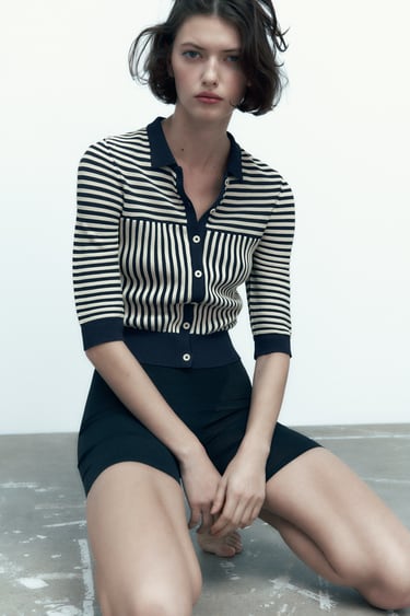 Image 0 of STRIPED KNIT TOP from Zara