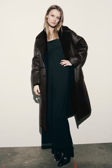 Image 0 of LONG DOUBLE-FACED COAT from Zara