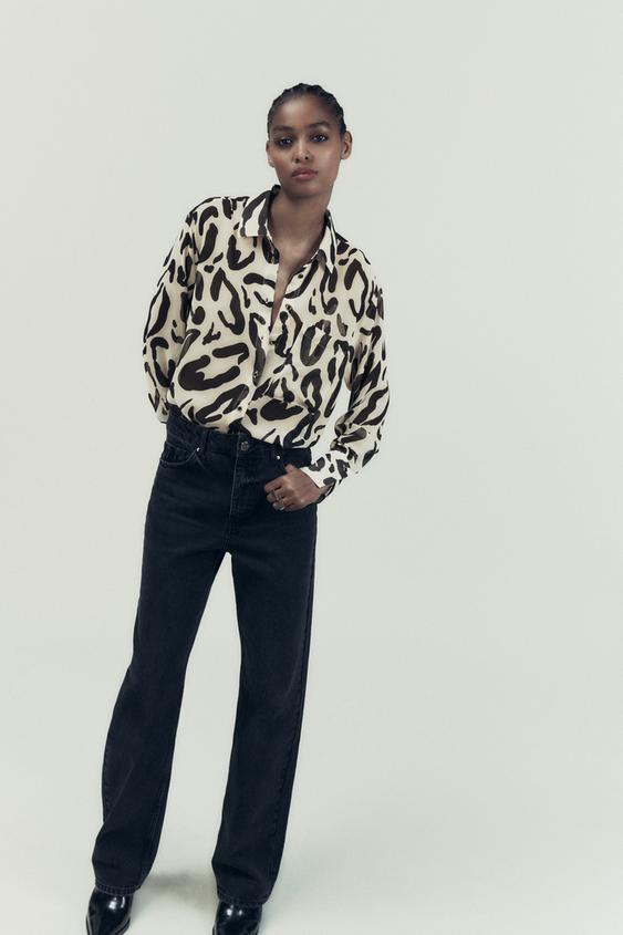 Tiger print top zara Clearance