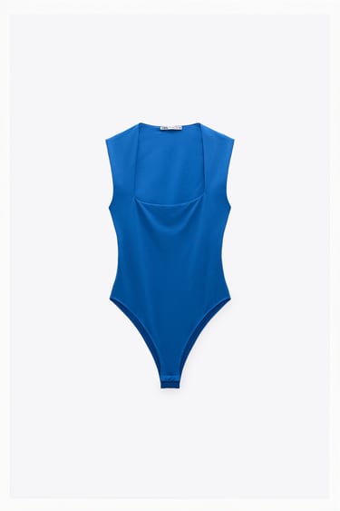 Image 0 of BODYSUIT WITH SQUARE-CUT NECKLINE from Zara