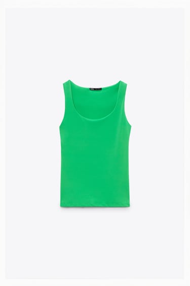Image 0 of ELASTIC TOP WITH WIDE STRAPS from Zara
