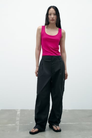 Image 0 of ELASTIC TOP WITH WIDE STRAPS from Zara