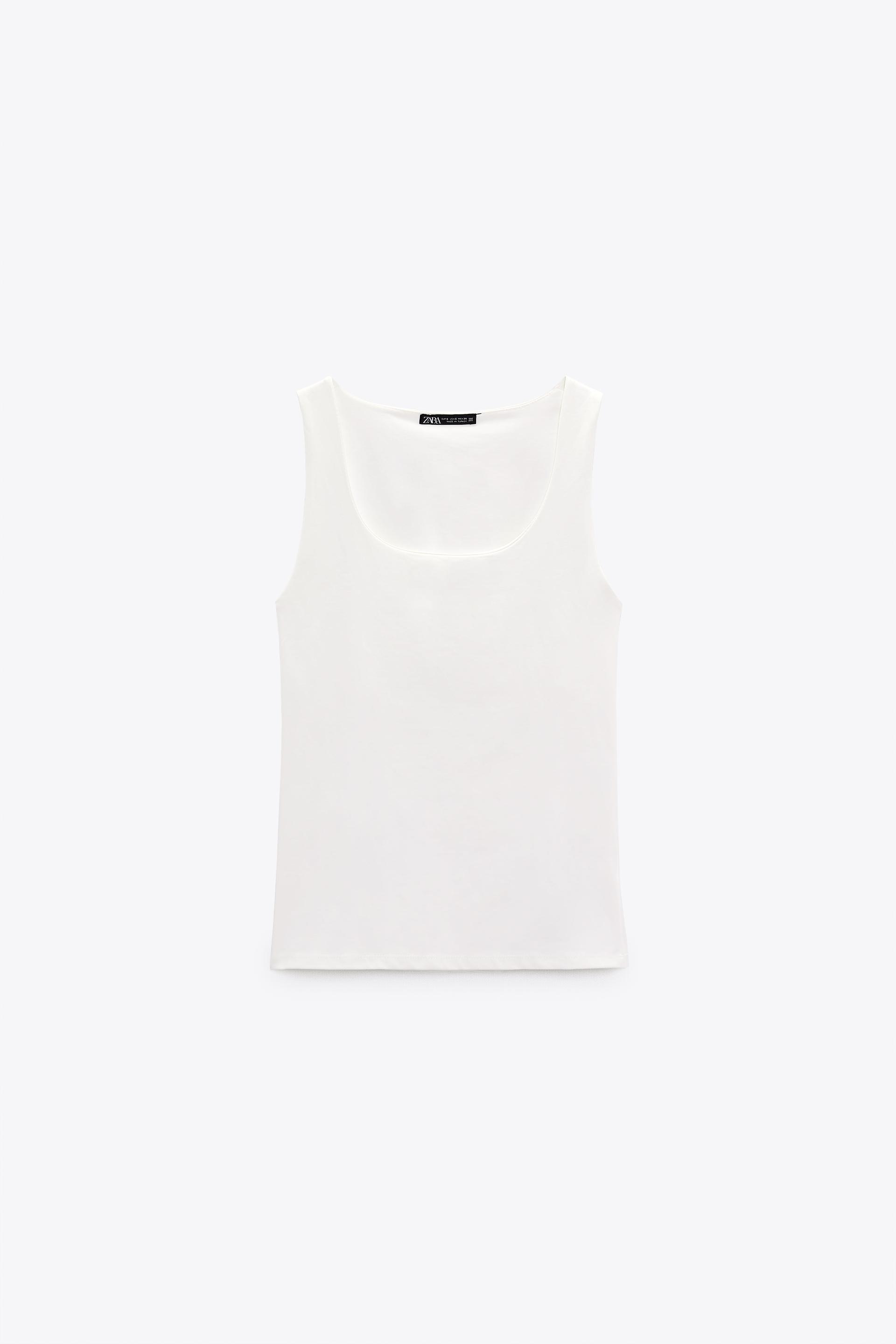 Zara vest top white Clearance