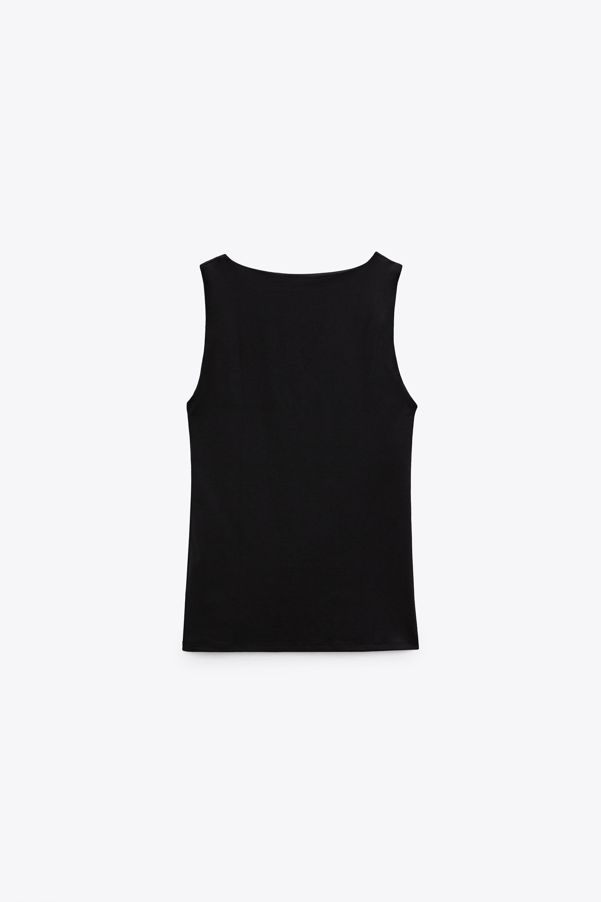 Wide strap vest top zara Clearance