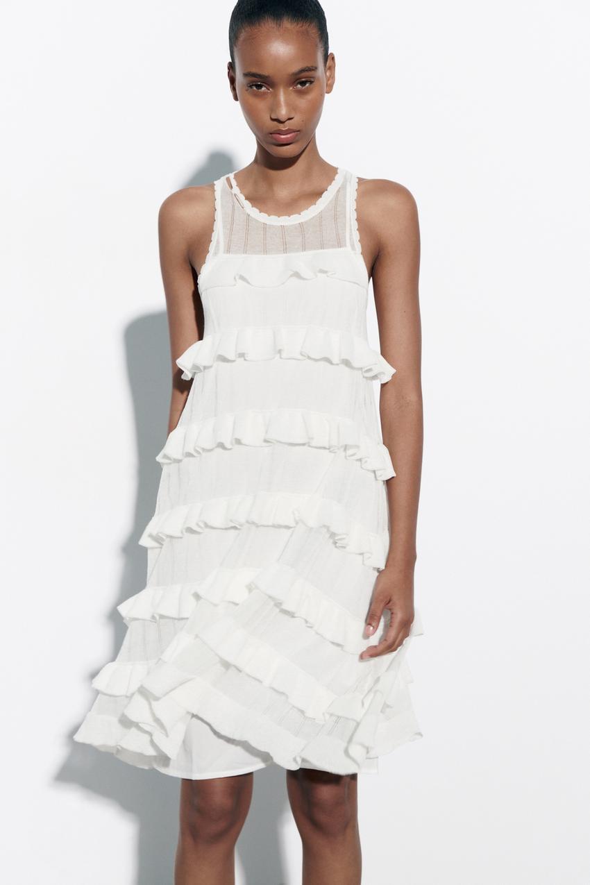 vestito pizzo bianco zara