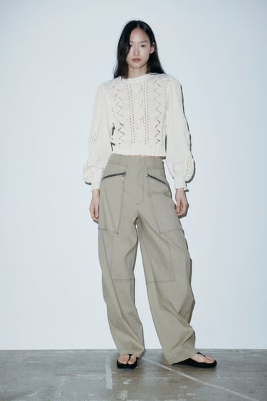 Image 0 of COMBINATION KNIT SWEATER from Zara