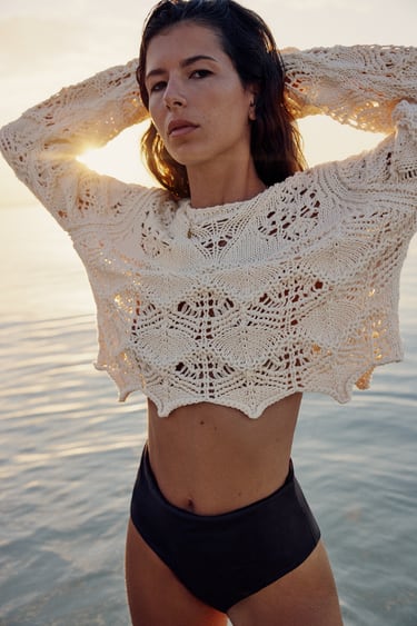 Image 0 of OPEN-KNIT SWEATER from Zara