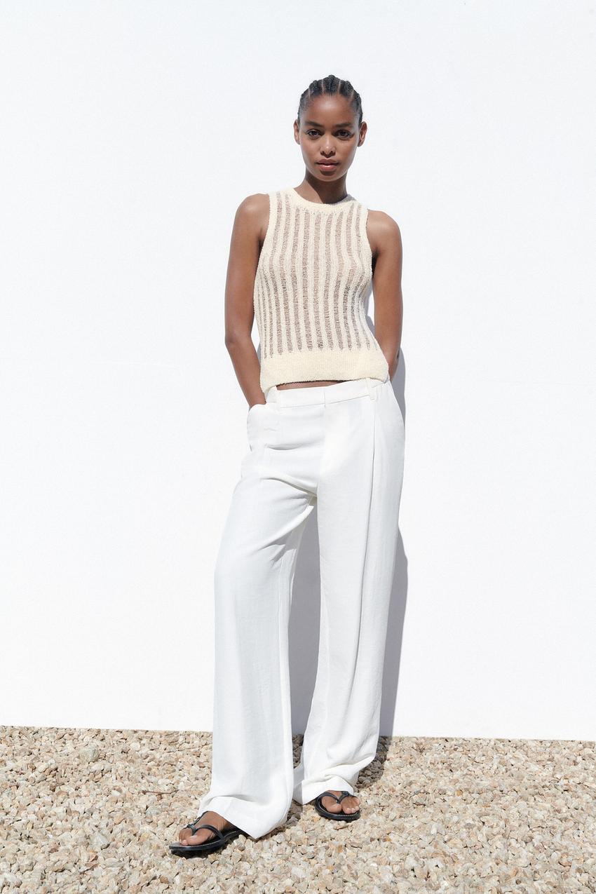 Zara open knit top Clearance