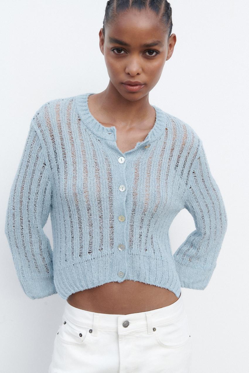 Blue cardigan zara Clearance