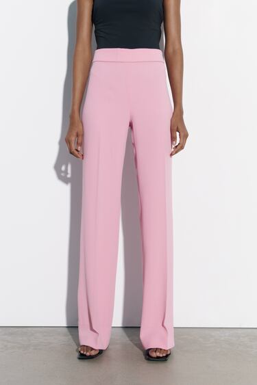 Image 0 of HIGH WAIST LOOSE TROUSERS from Zara