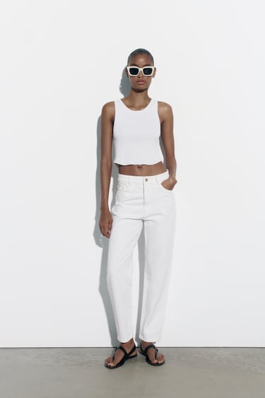 Image 0 of HIGH-WAISTED Z1975 MOM FIT JEANS from Zara