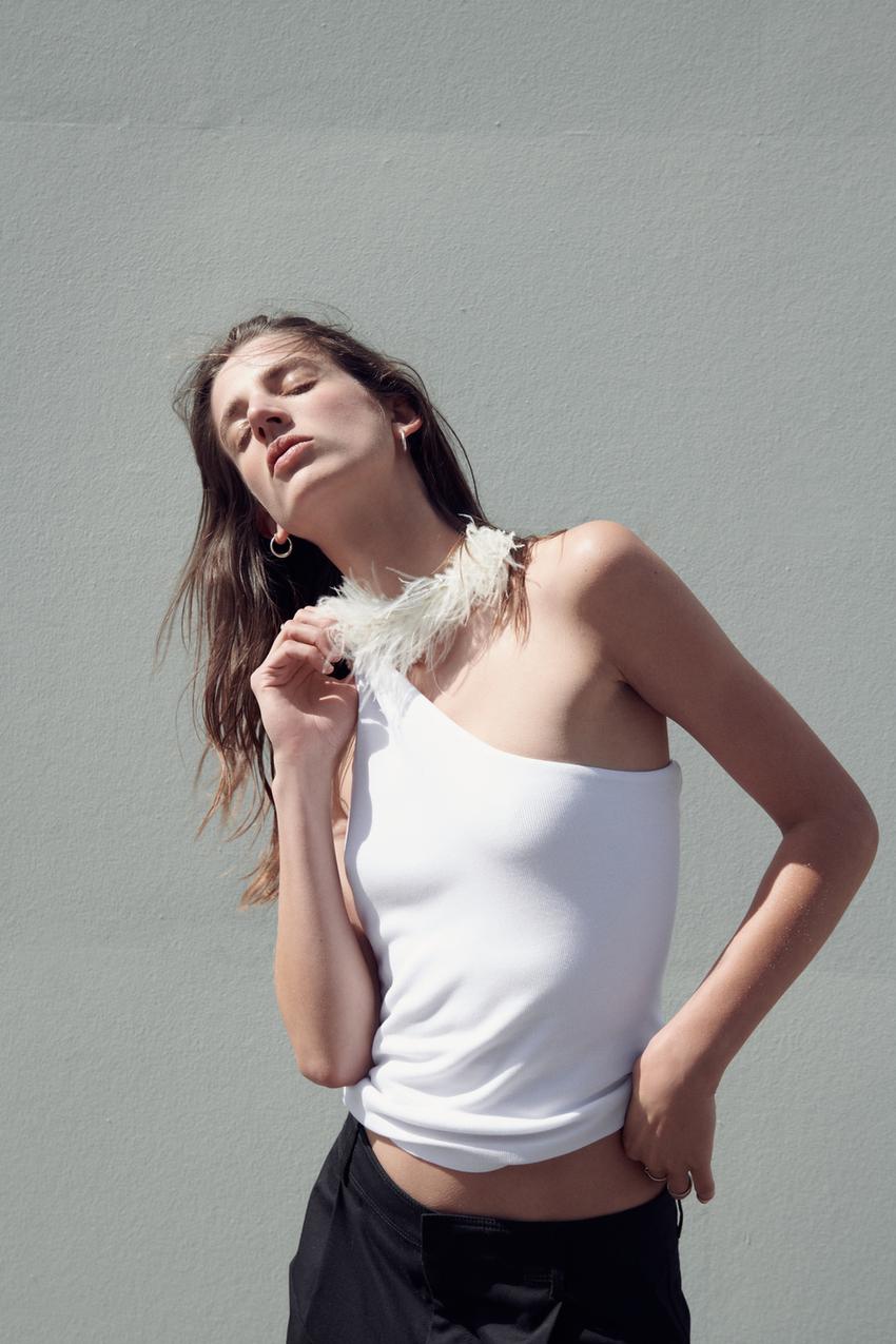 Zara asymmetric t shirt Clearance