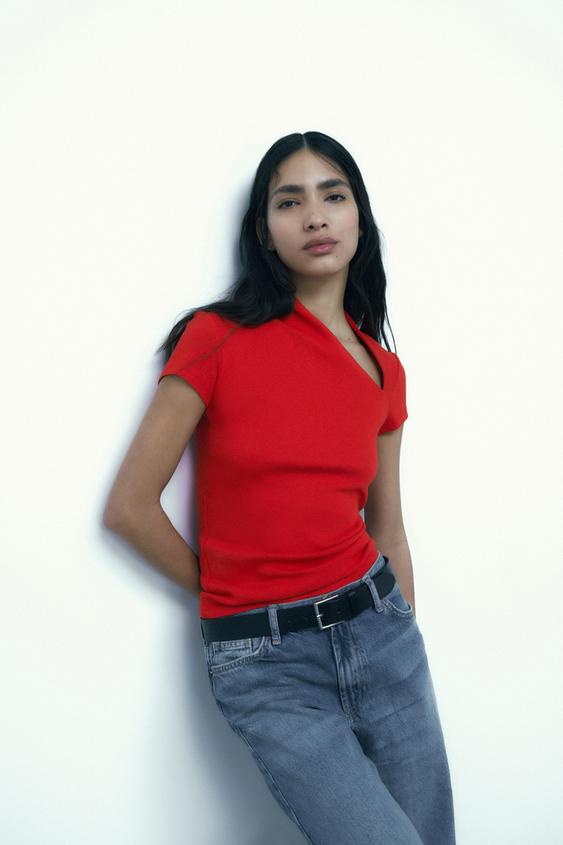 Zara top red Clearance