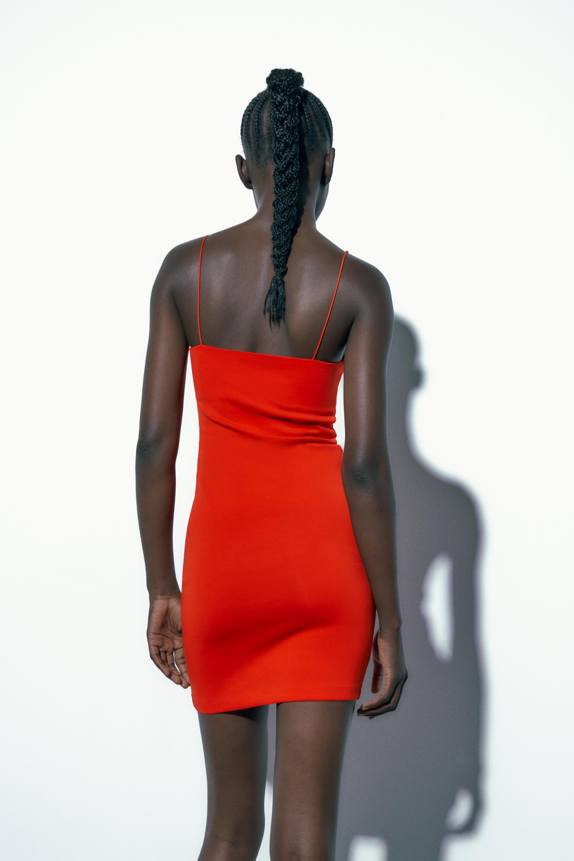 Zara orange short dress Clearance