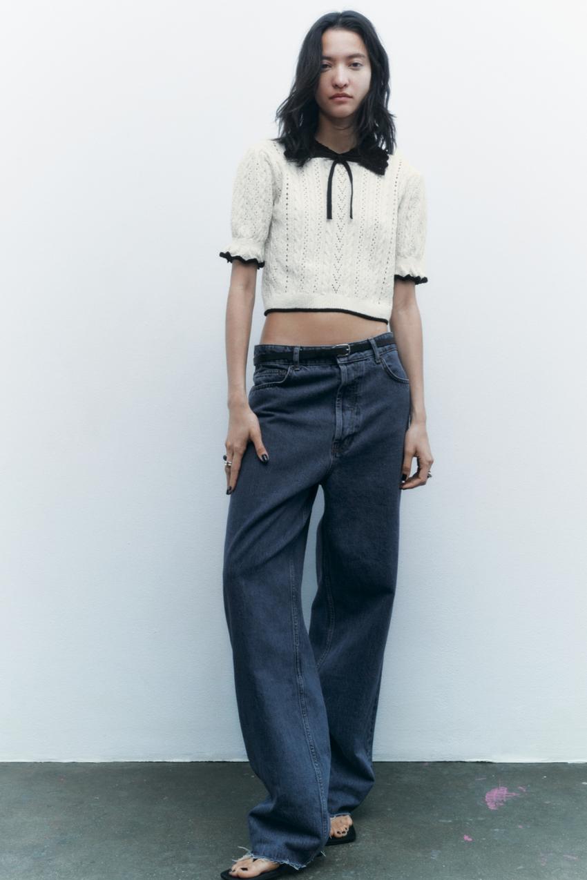 Zara peter pan collar sweater Clearance