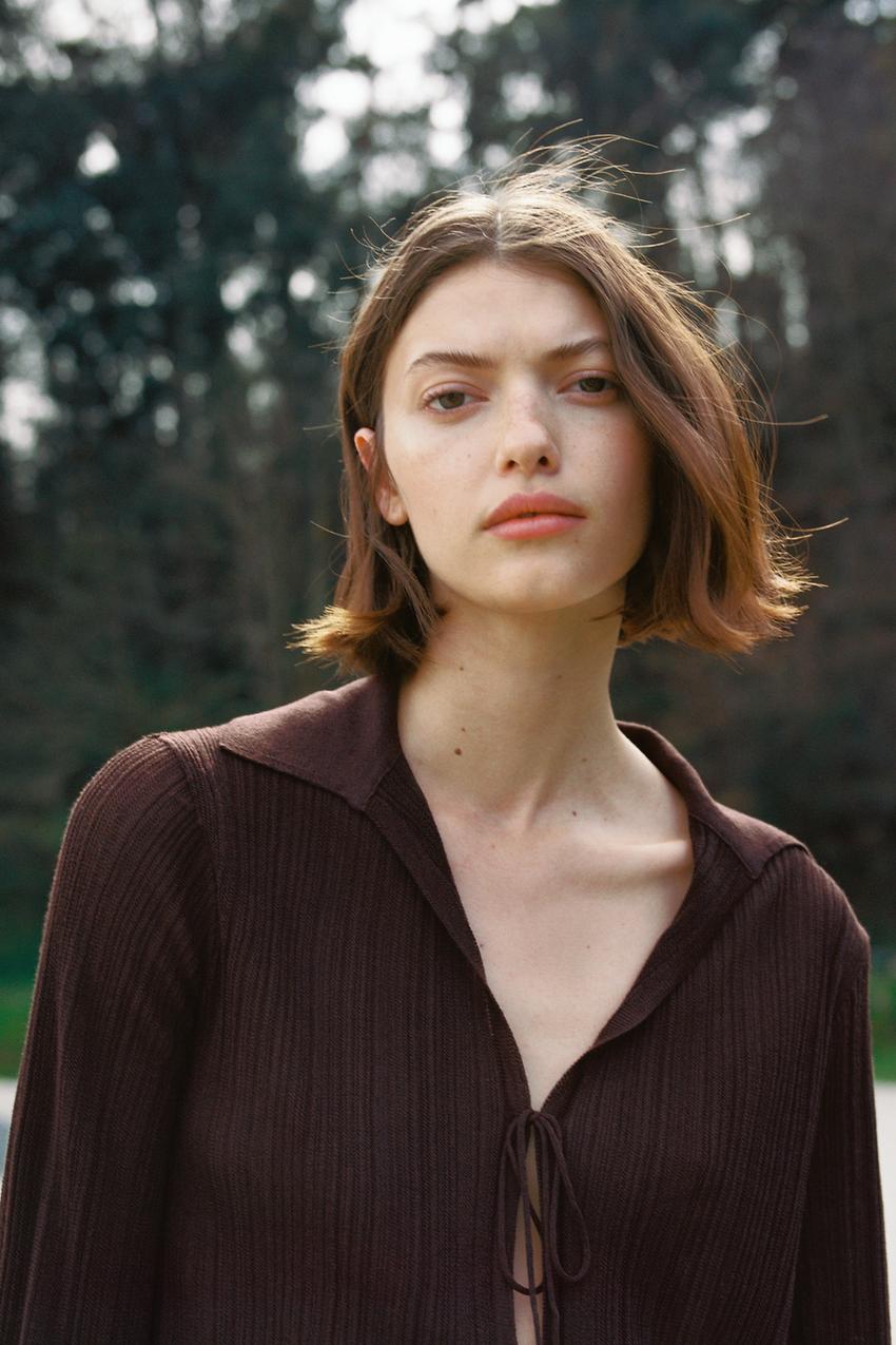 Zara chocolate top Clearance