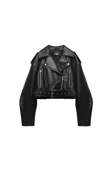 Image 0 of FAUX LEATHER JACKET from Zara
