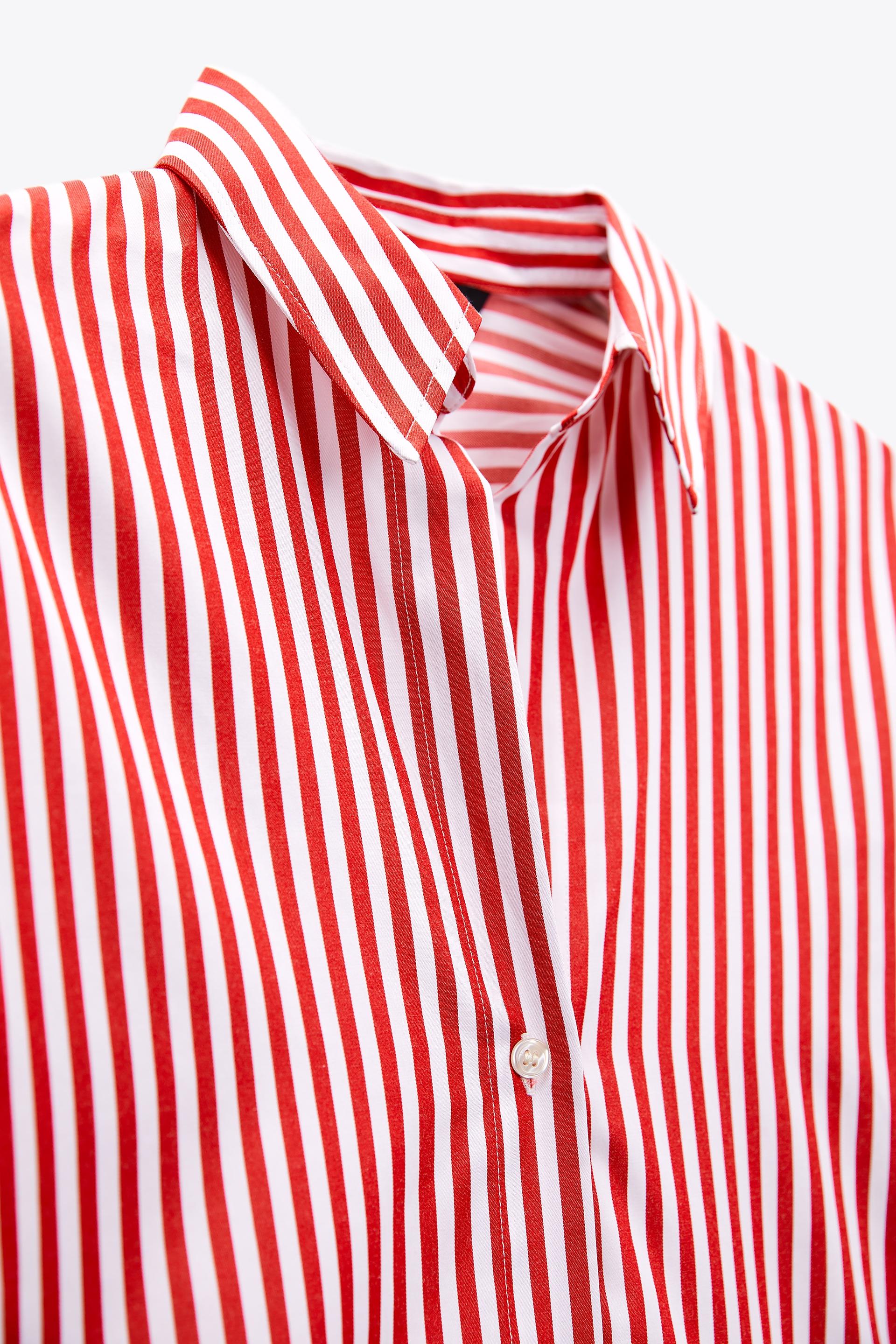 Zara red and white shirt Clearance