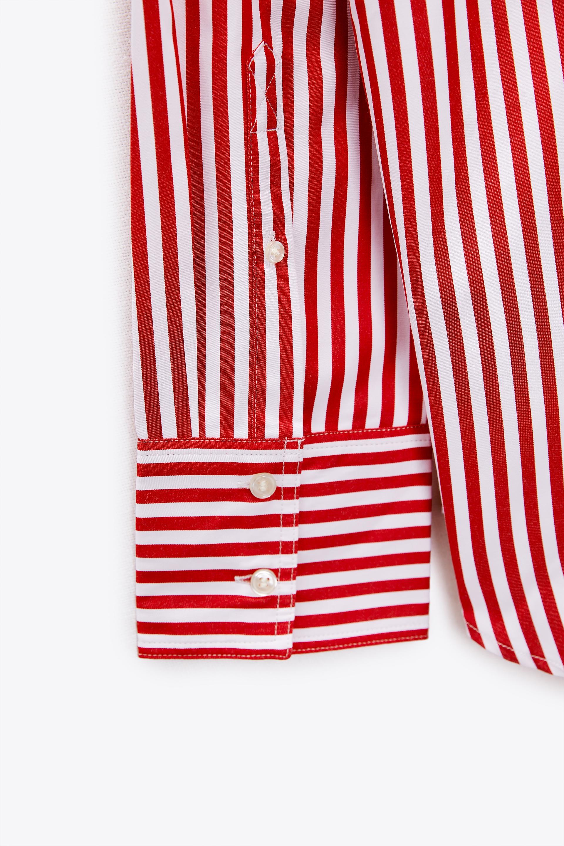 Zara red and white shirt Clearance