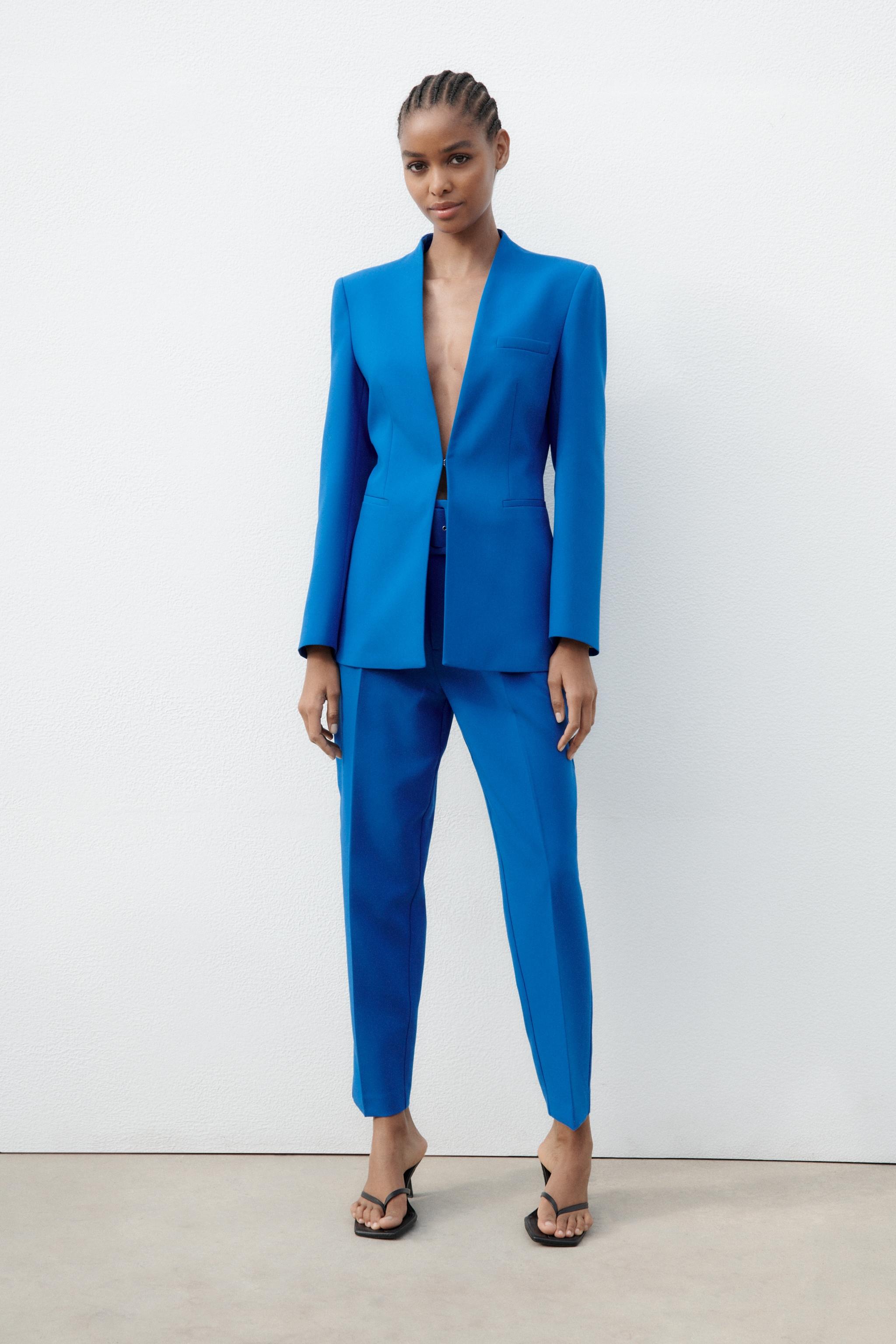 Zara pants with fabric covered belt Clearance