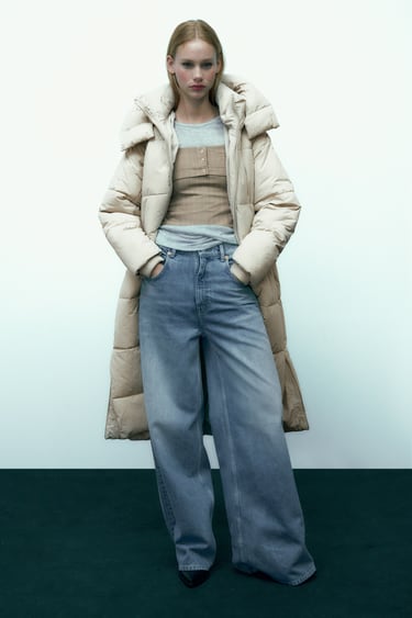 Image 0 of EXTRA-LONG PUFFER COAT from Zara