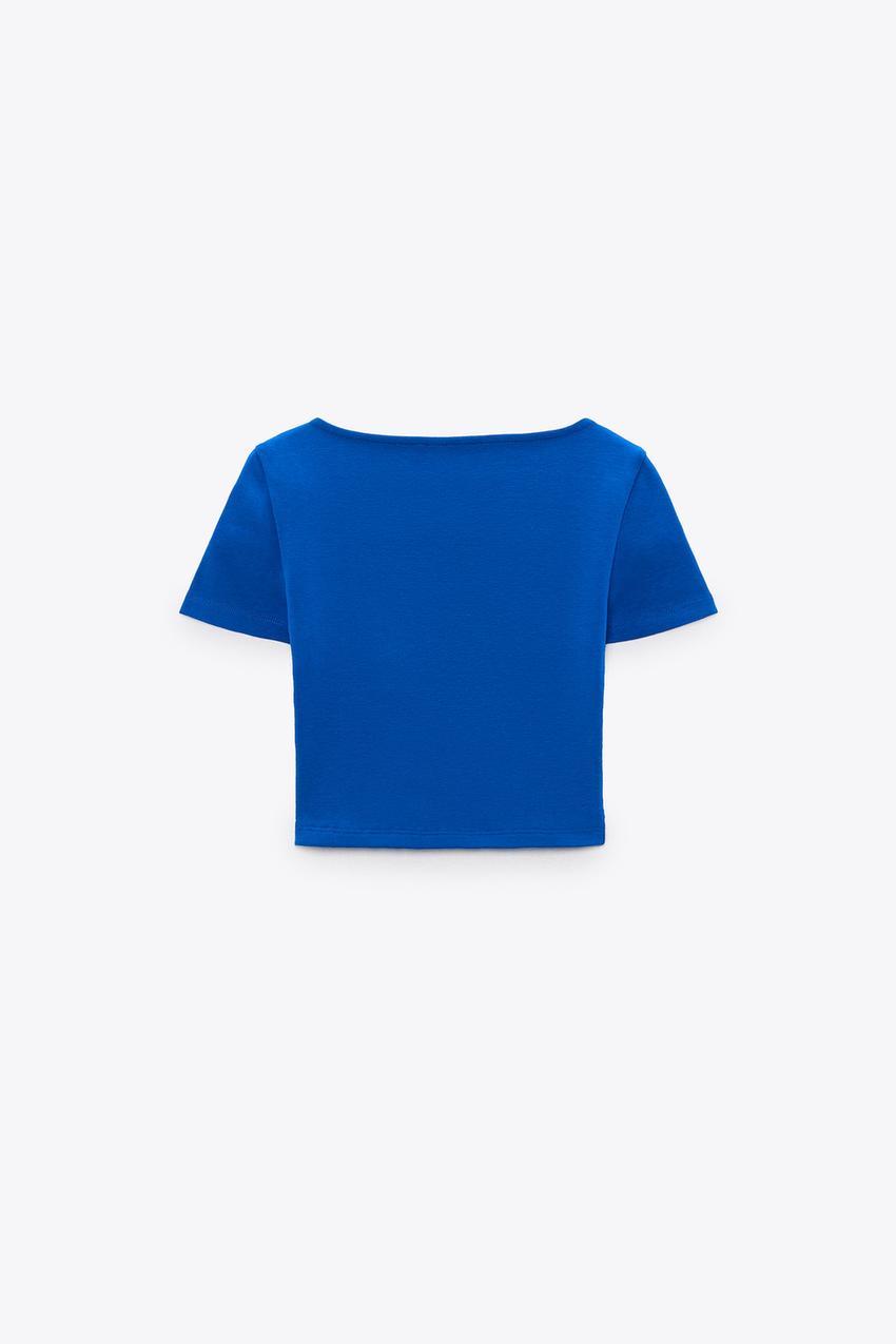 Zara plain crop top Clearance