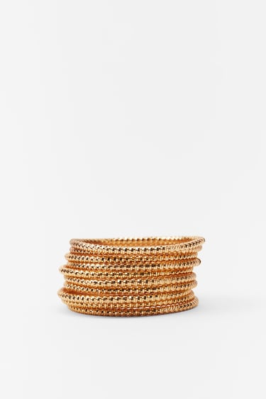 Image 0 of PACK OF TEXTURED BRACELETS from Zara