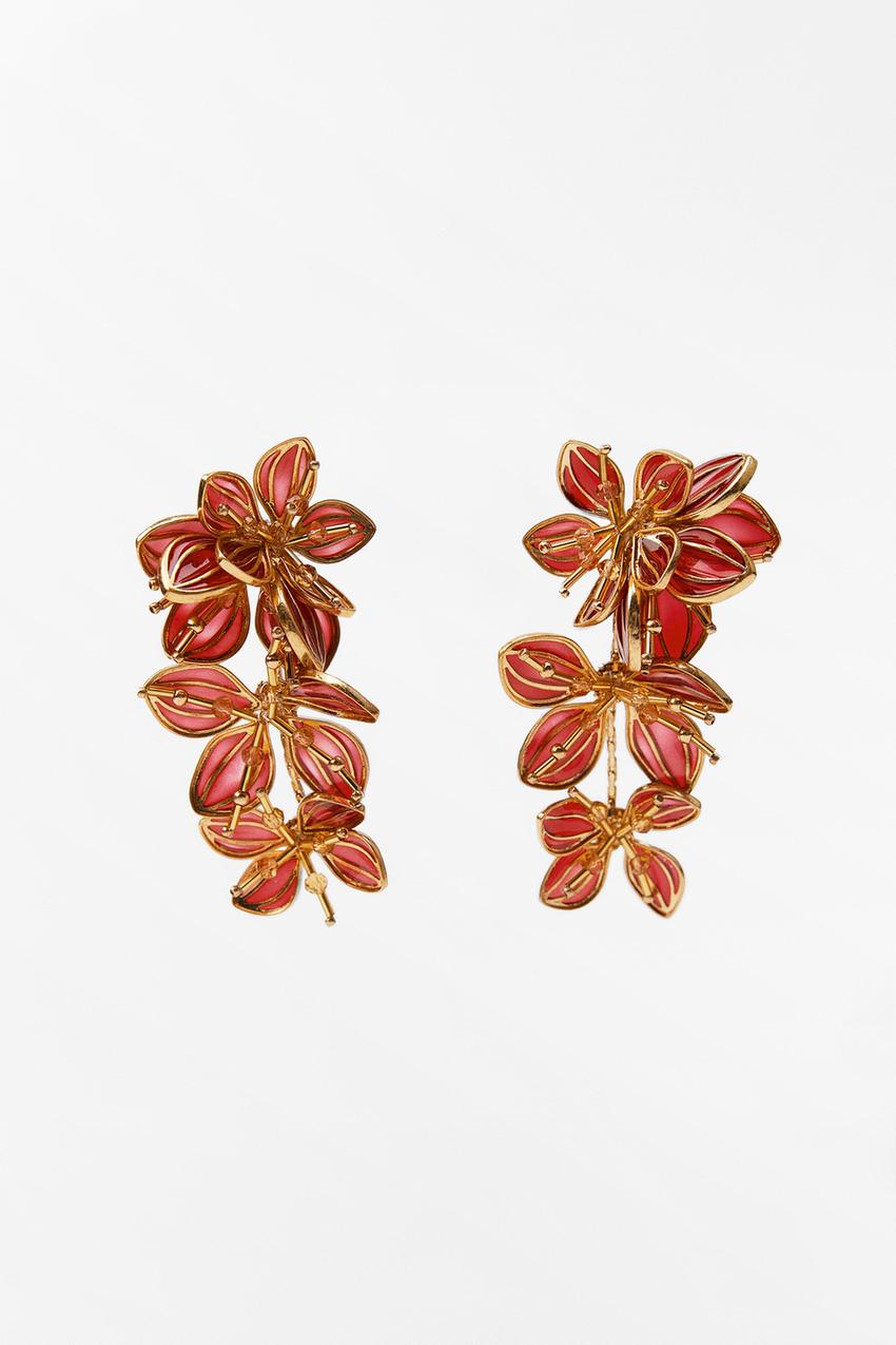 Zara floral earrings Clearance